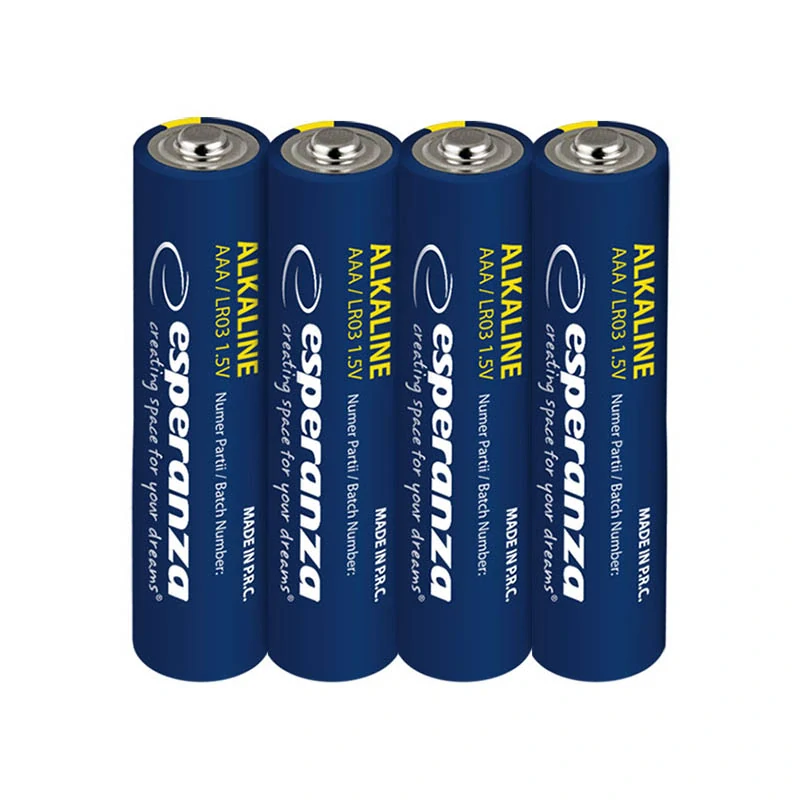 Alkalické batérie Esperanza AAA 1,5 V – 4 ks