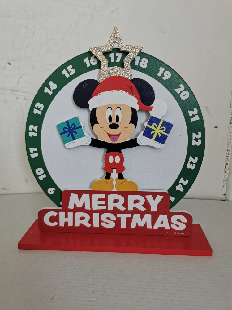 Drevený adventný kalendár Disney Mickey Mouse