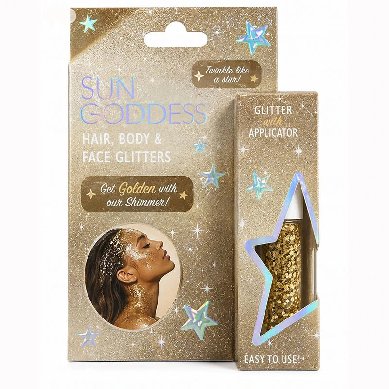 Sun Goddess zlaté trblietky na vlasy, telo a tvár