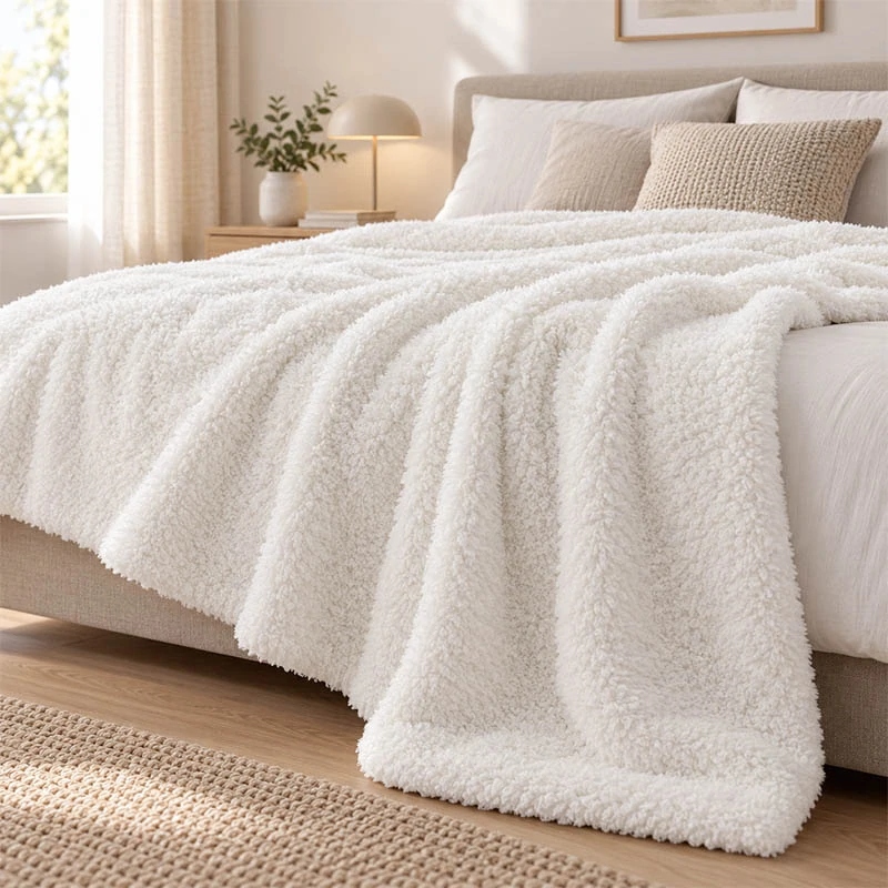 Plyšová deka Teddy Blanket biela 130 × 160 cm