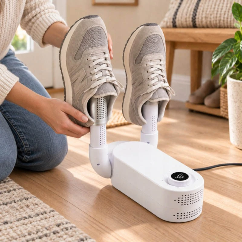 Elektrický sušič topánok s časovačom a skladacími ramenami