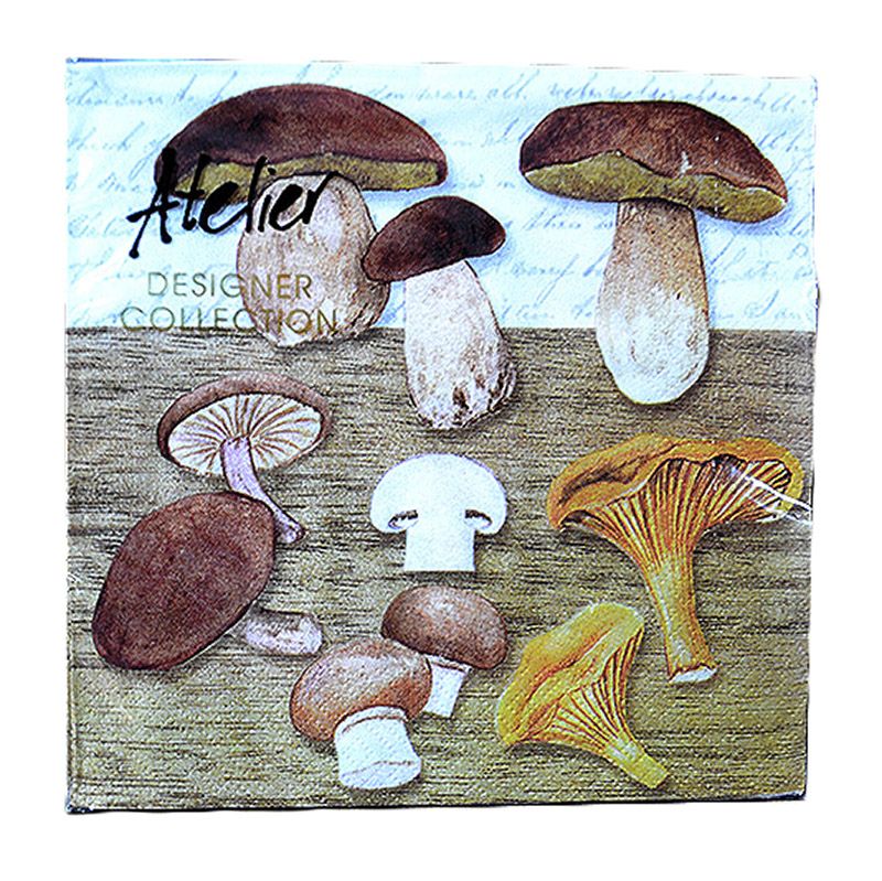 Servítky Atelier 33x33cm 20ks Huby