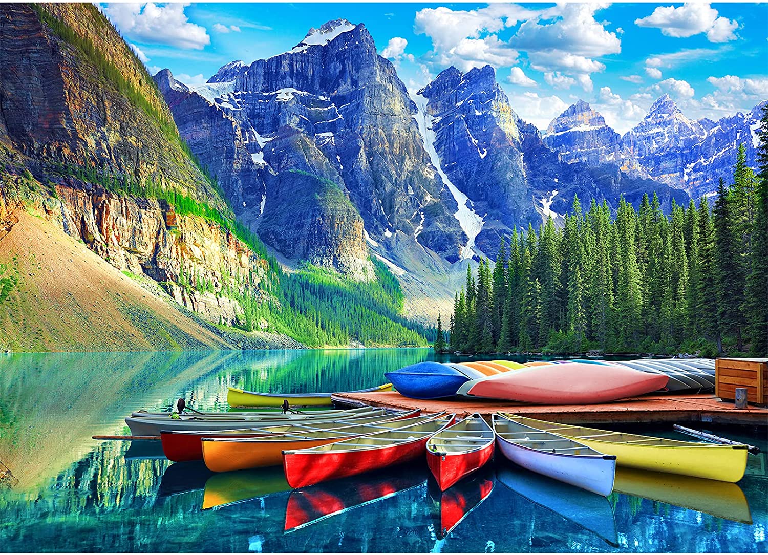 Puzzle jazero s loďkami 1000 dielikov