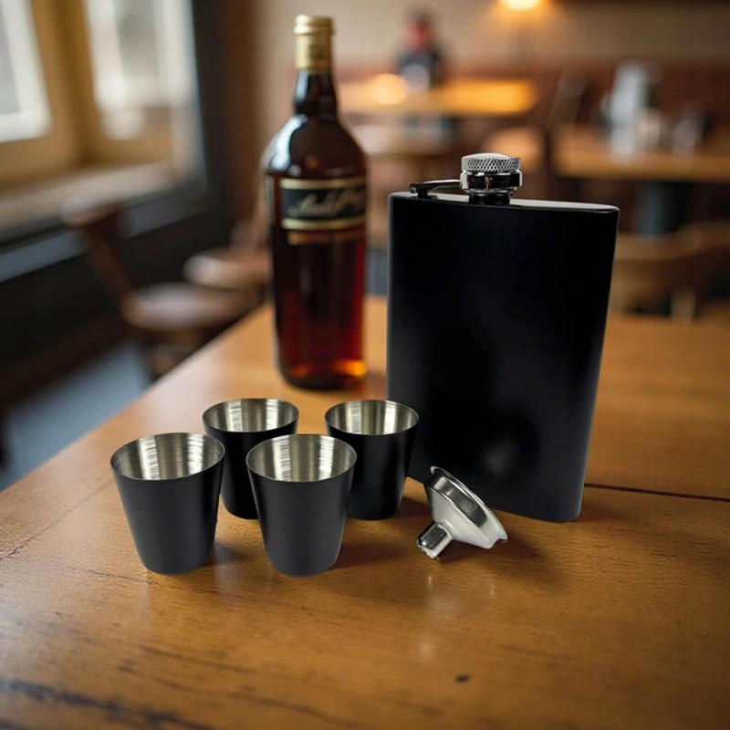 Ploskačka 240ml Black sada