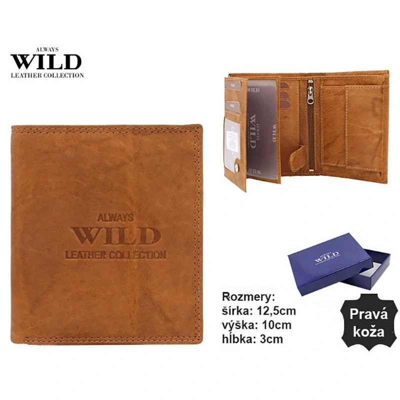 Peňaženka kožená pánska Always Wild 0295 Tan