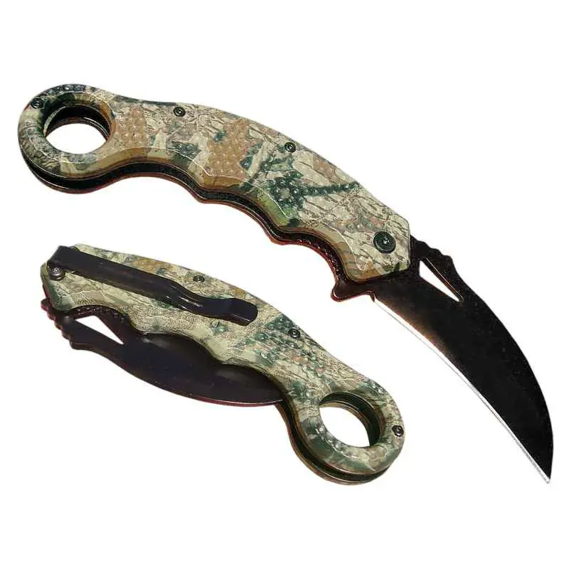 Nôž skladací ExtremeOps woodland 20/8cm