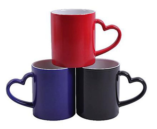 Hrnček 330ml s potlačou magický s rúčkou v tvare srdca