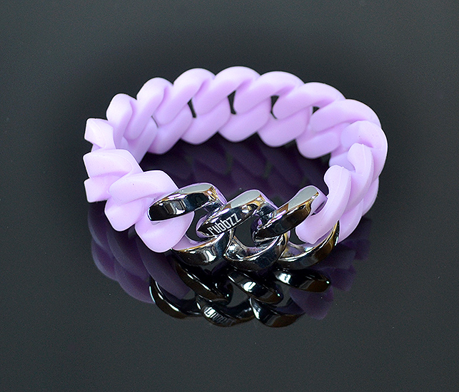 Náramok RUBBZZ VIOLET & SILVER
