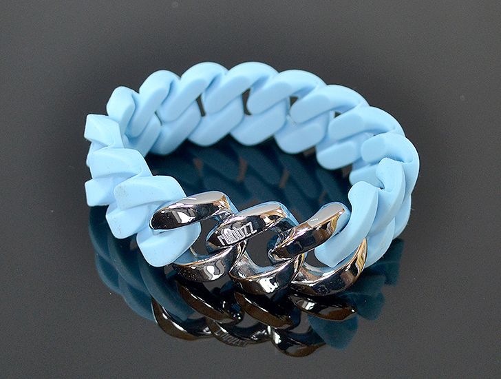 Náramok RUBBZZ SKY BLUE & SILVER