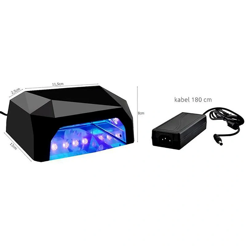 UV/LED lampa na nechty HQ Black 36 W
