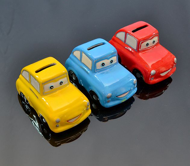 Keramická pokladnička Auto