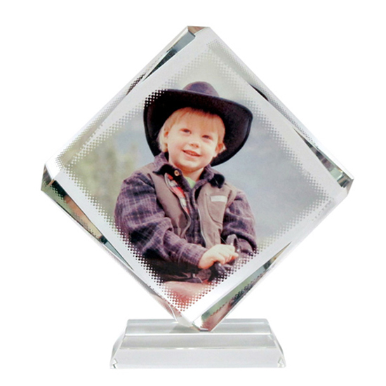 Kryštál štvorec s potlačou