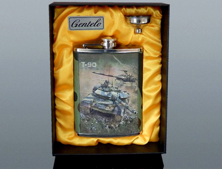 Ploskačka 210ml v koži ARMY