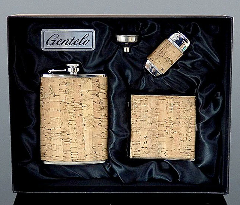 Darčeková sada ploskačka s tabatierkou a zapaľovačom