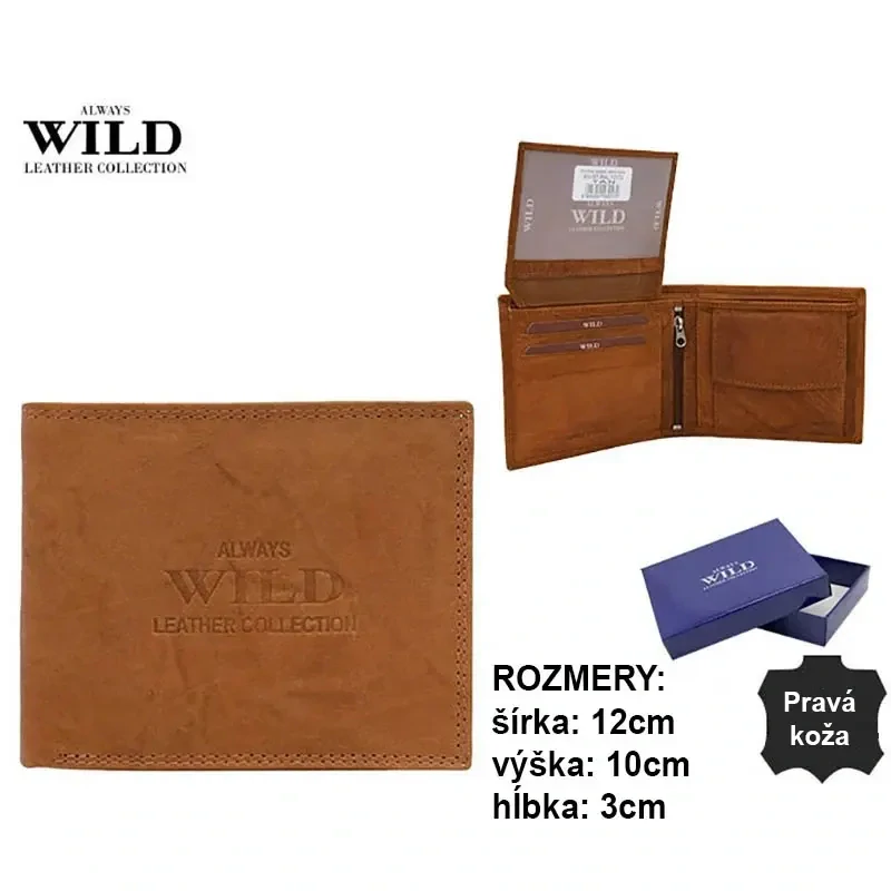 Peňaženka kožená pánska Always Wild 0172 Tan