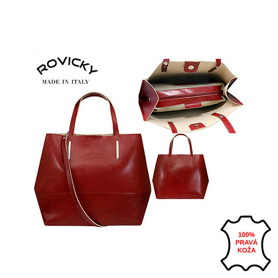 Kabelka kožená Rovicky TWR-45 Red