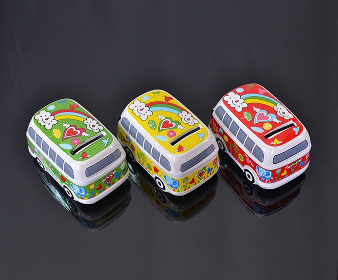 Pokladnička keramická dodávka Love and Peace