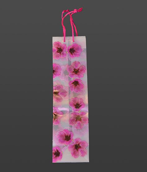 Taška darčeková na fľašu Kvety