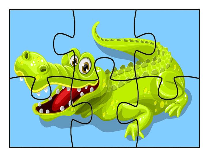 Detské puzzle s potlačou A5 18x12,5cm (6 dielikov)