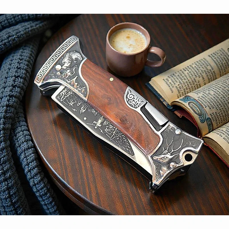 Lovecký nôž Kandar Hunter Wood I. s gravírovaním textu