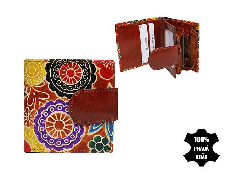 Peňaženka dámska kožená SPG-98 SHANTI brown