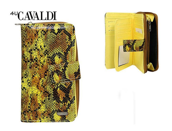 Peňaženka dámska ekokoža cavaldi D22 yellow