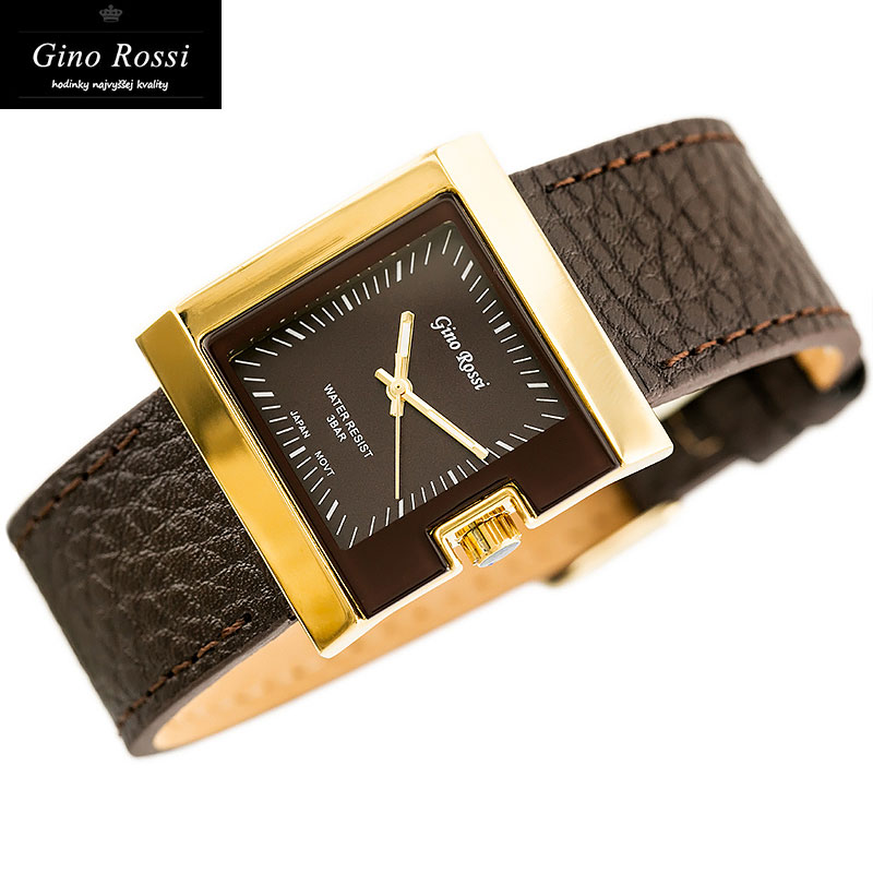Náramkové hodinky GINO ROSSI - VENICE gold/brown