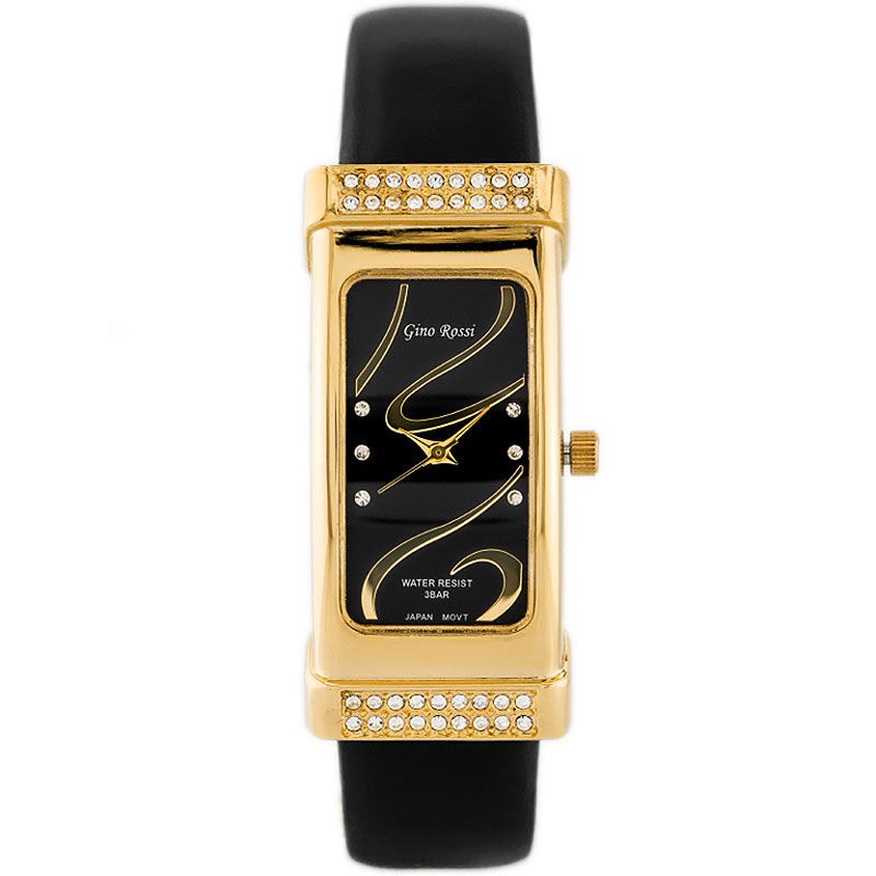 Náramkové hodinky GINO ROSSI - 7459A black/gold