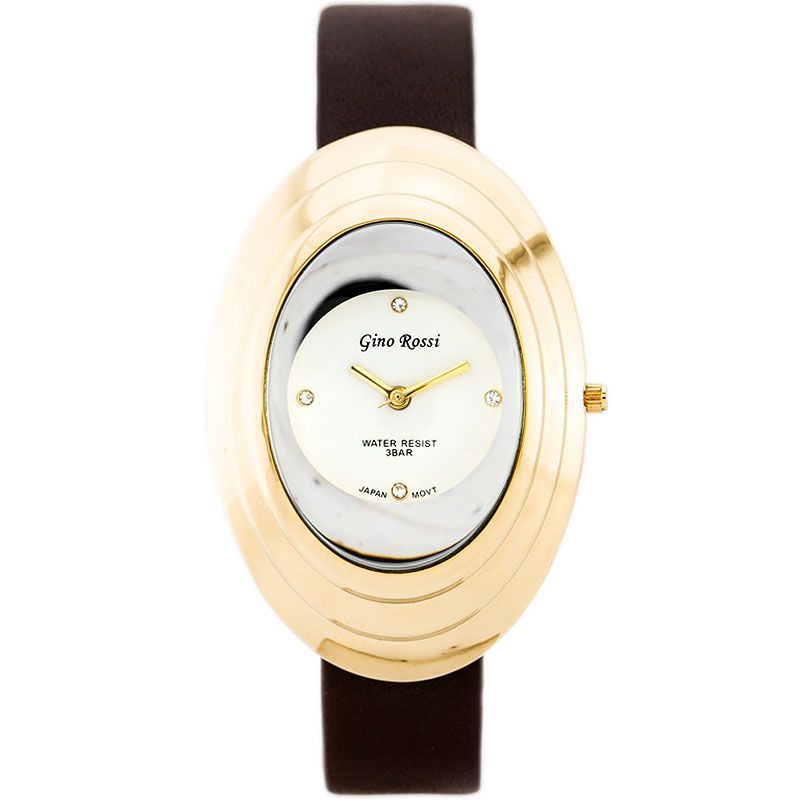 Náramkové hodinky GINO ROSSI - 6490A gold/brown