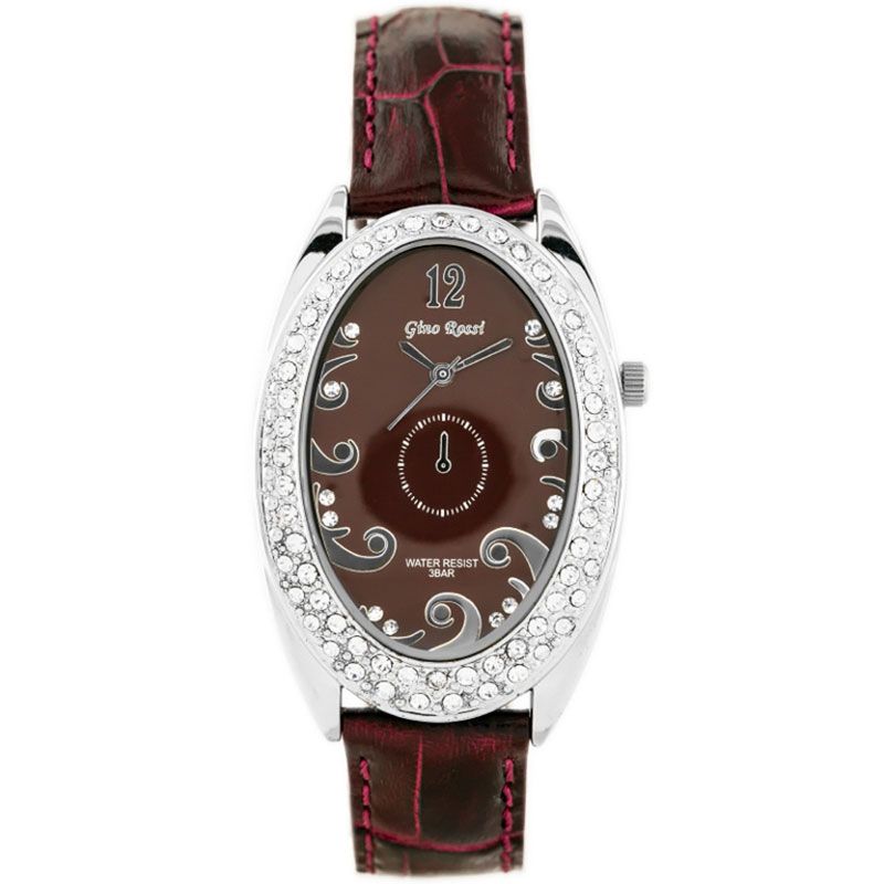 Náramkové hodinky GINO ROSSI - 103A burgundy/red/silver
