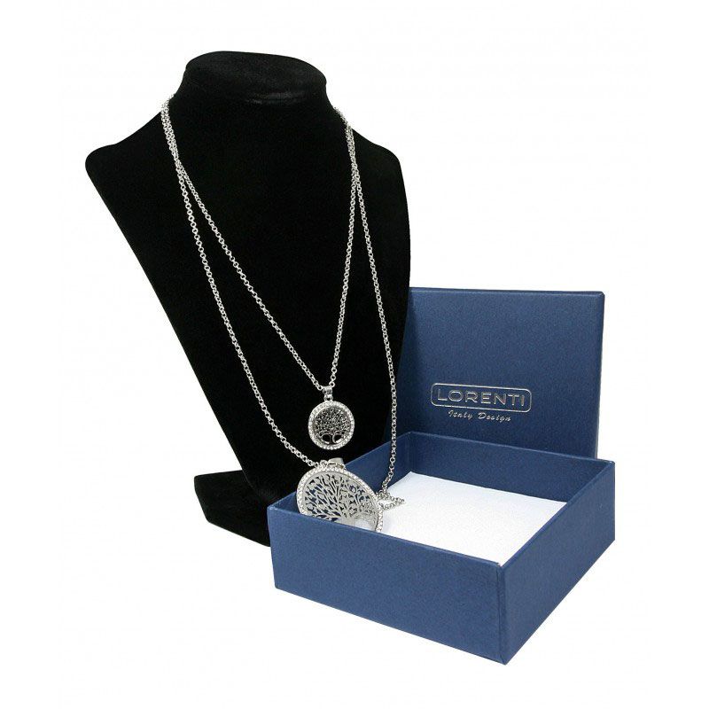Náhrdelník dámsky Lorenti Tree in Ring silver double
