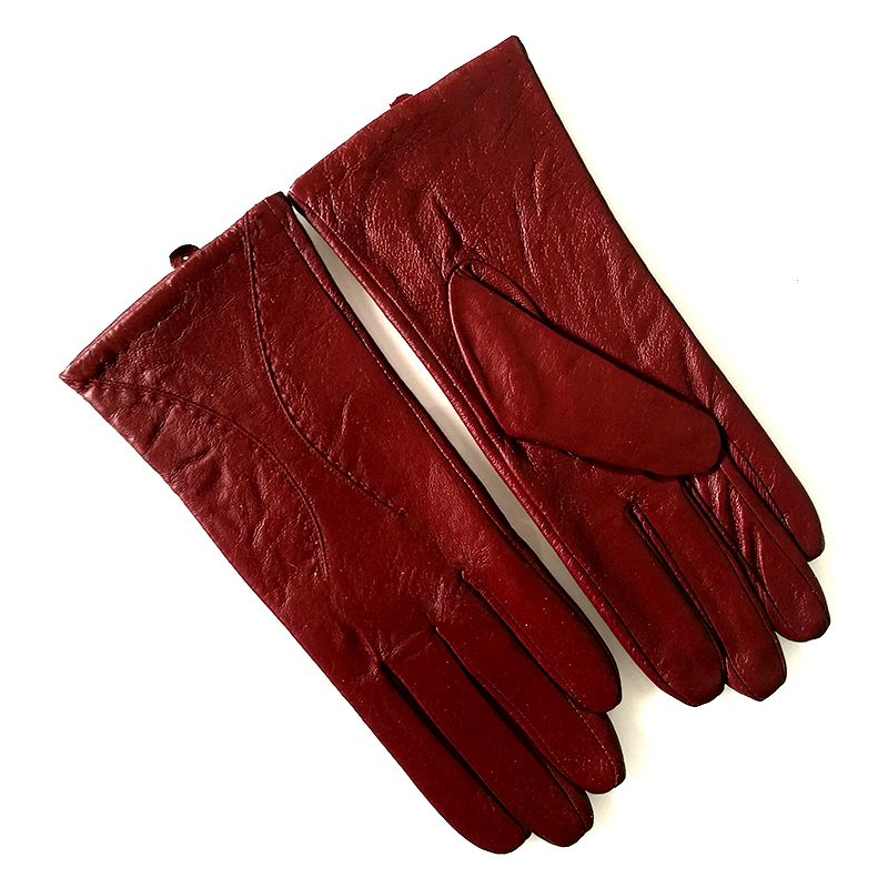 Rukavice dámske kožené fialové V3