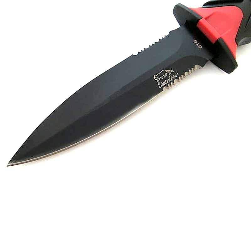 Potápačský nôž čiernočervený 28/14cm