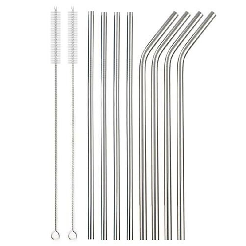 Slamky kovové 10 kusov vo vrecúšku