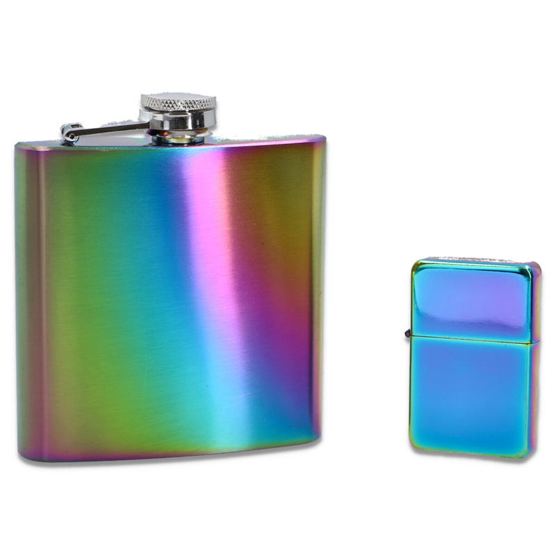 Ploskačka 180ml so zapaľovačom Rainbow