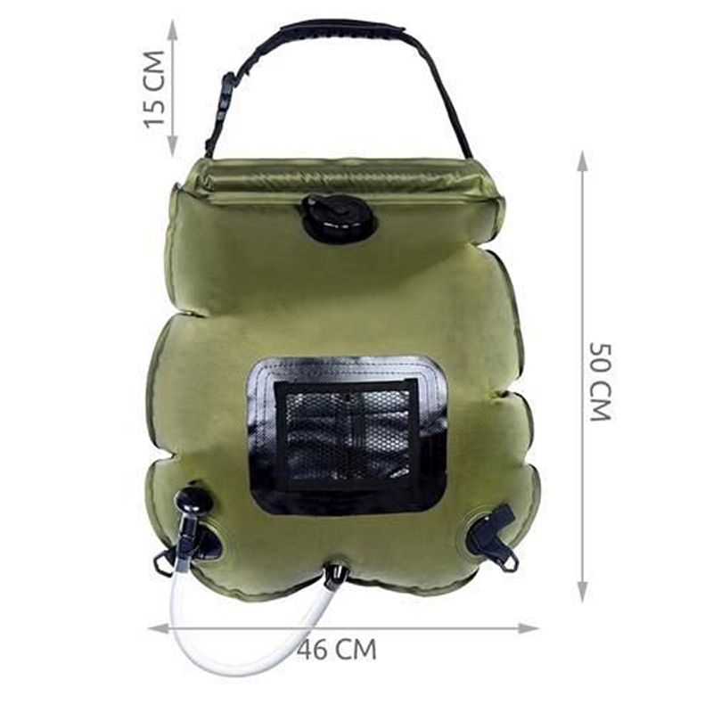 Turistická sprcha De Luxe 20 litrová s teplomerom