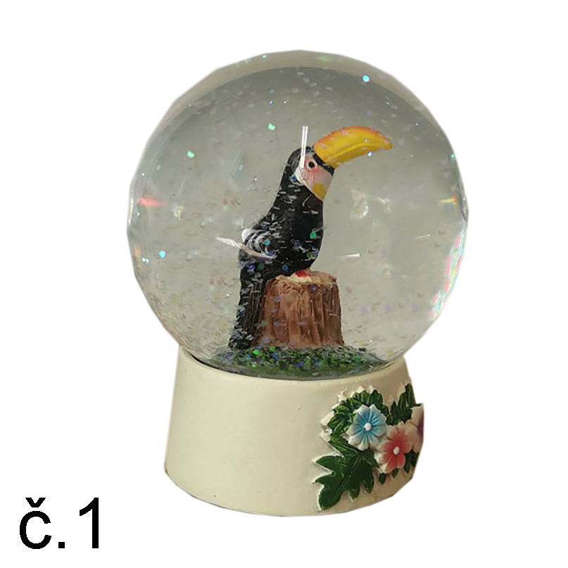 Vodná guľa papagáj