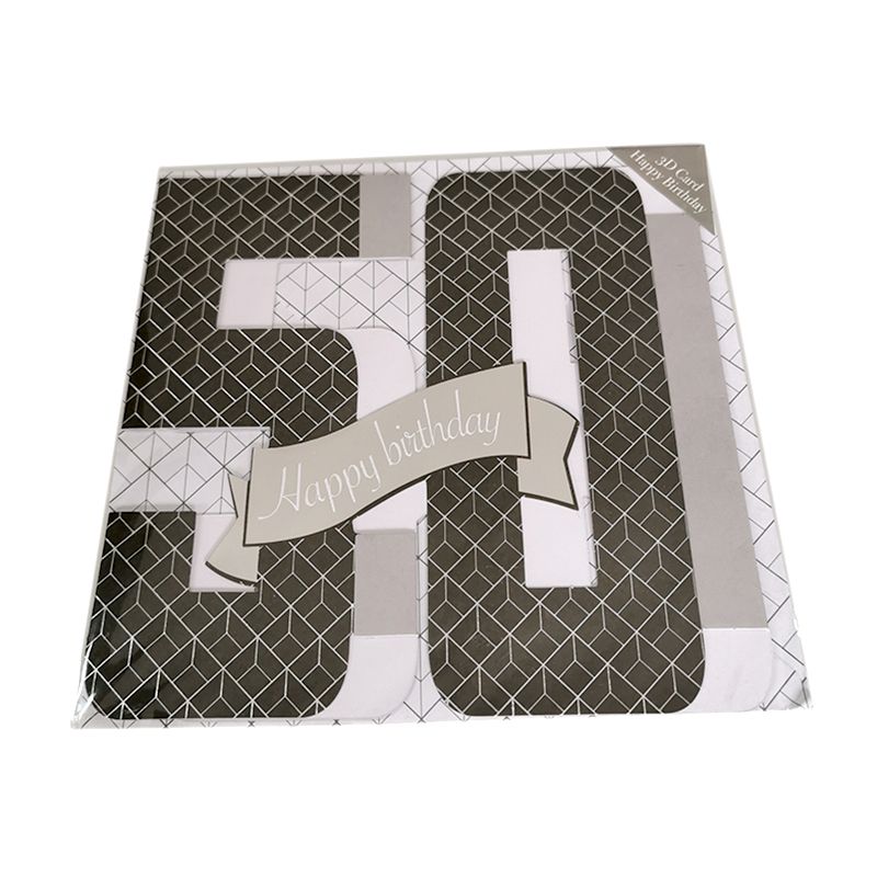 3D karta Happy birthday 50
