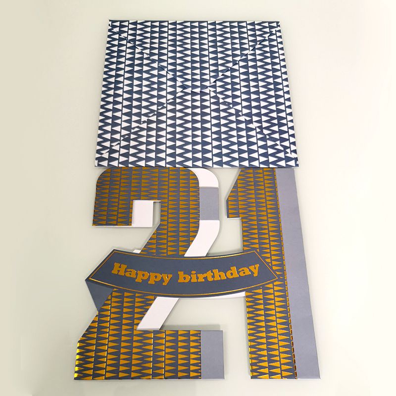 3D karta Happy birthday 21