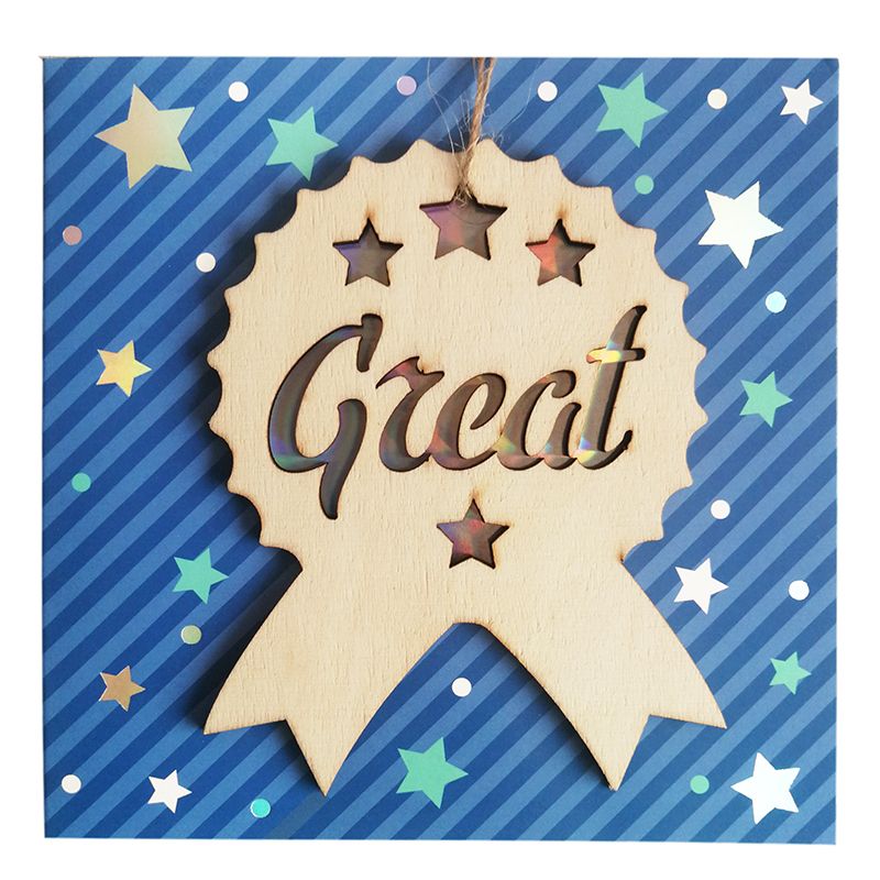 Tabuľka drevená GREAT - Úžasný/á