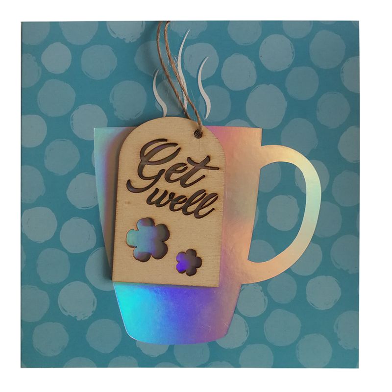 Tabuľka drevená Get well - Uzdrav sa