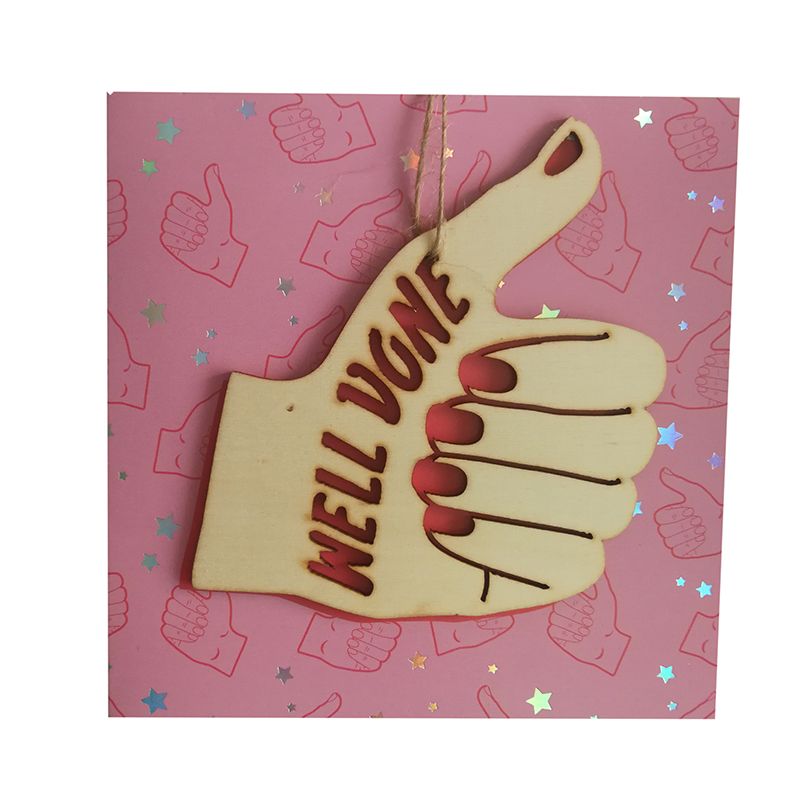 Tabuľka drevená Well done - Výborne