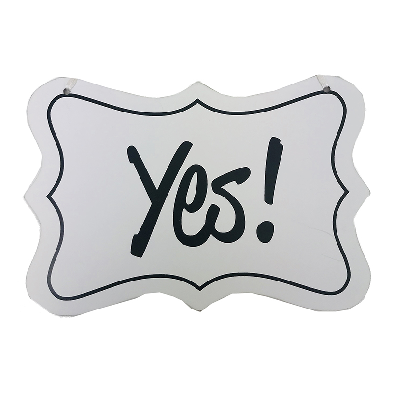 Svadobná tabuľka dekoračná Yes!/I do!