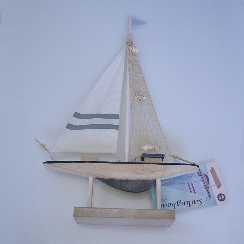 Plachetnica drevená dekoračná 48cm