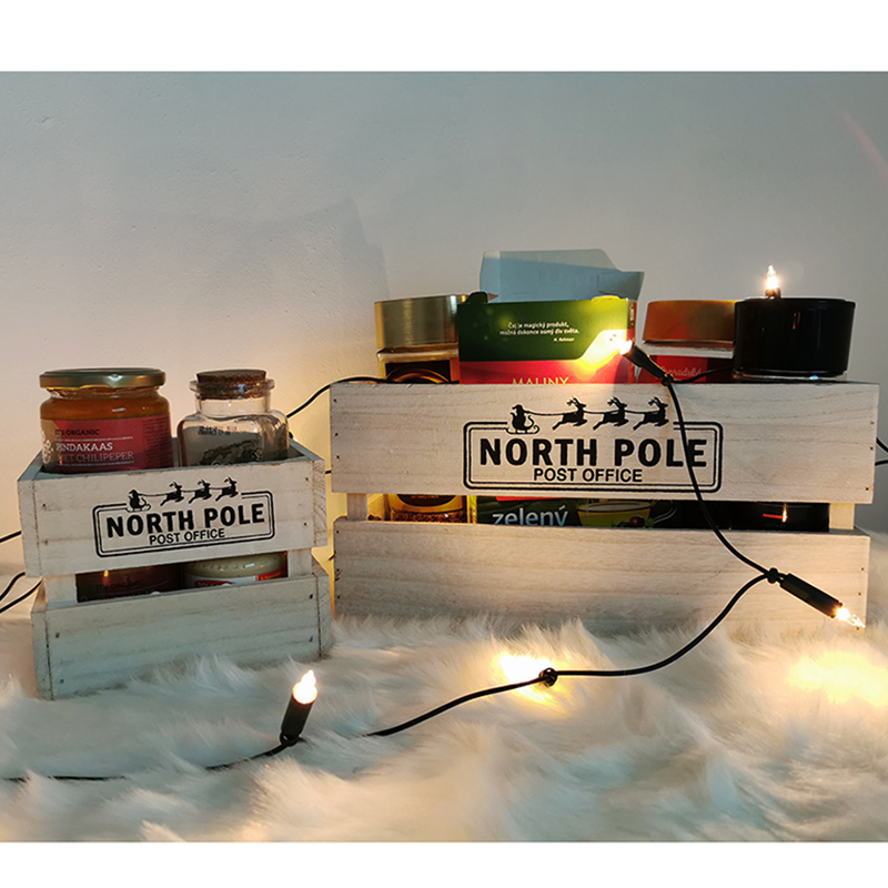  Drevený úložný box NORTH POLE 34x18x17cm - Storage box 