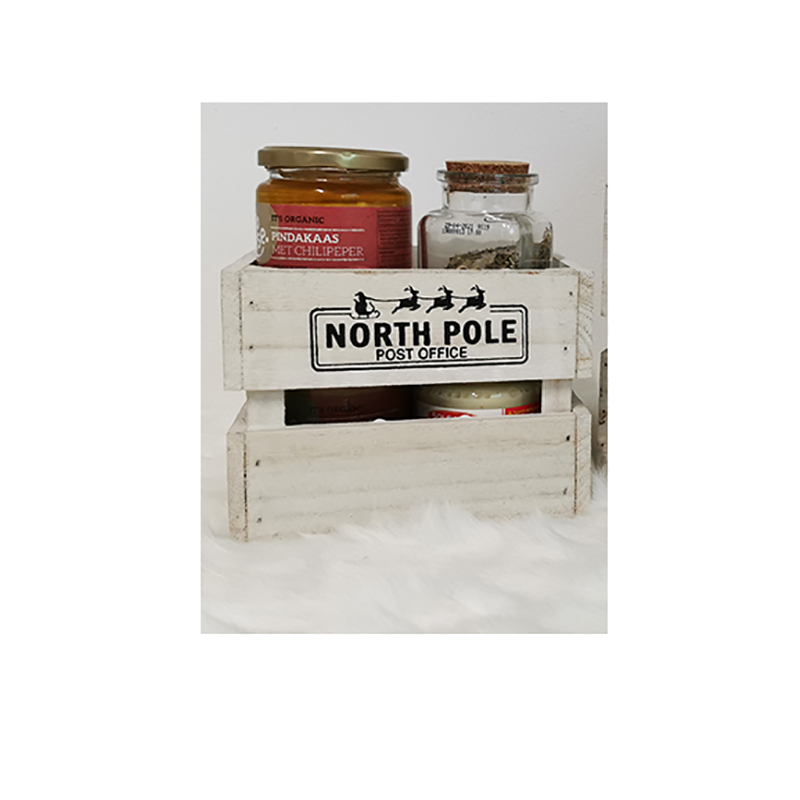  Drevený úložný box NORTH POLE 16,5x15,5x13cm - Storage box 