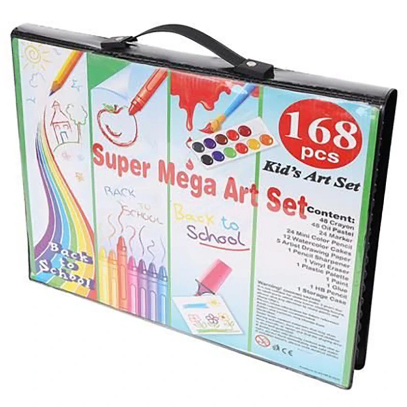 Sada na kreslenie a maľovanie 168ks čierna