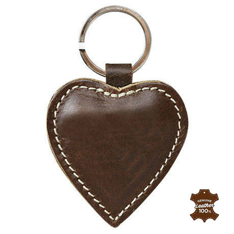 Prívesok kožený Srdce tmavohnedý