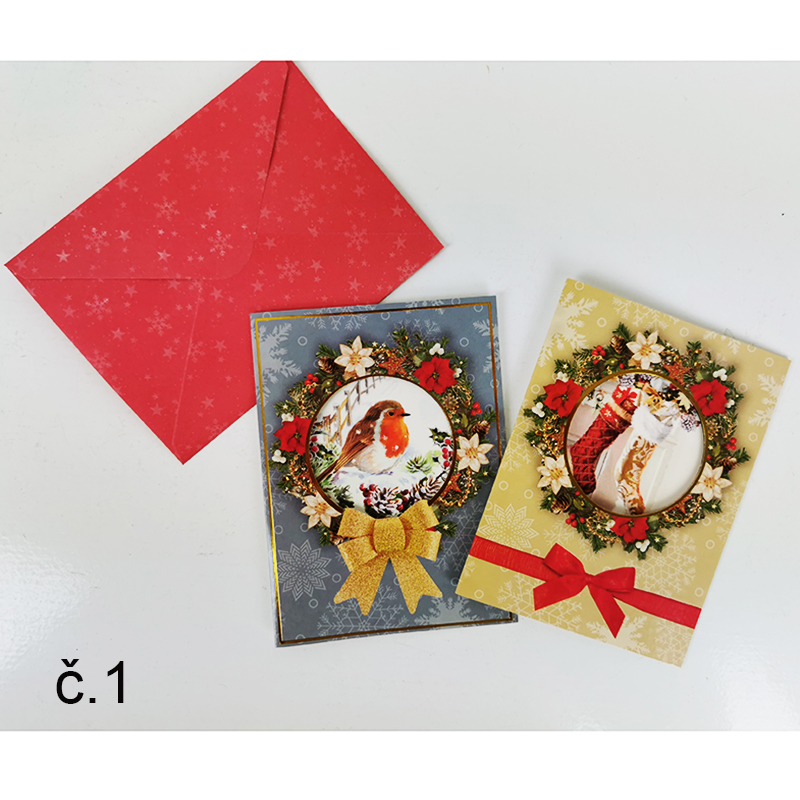 Sada Vianočných pohľadníc s obálkami 10ks
