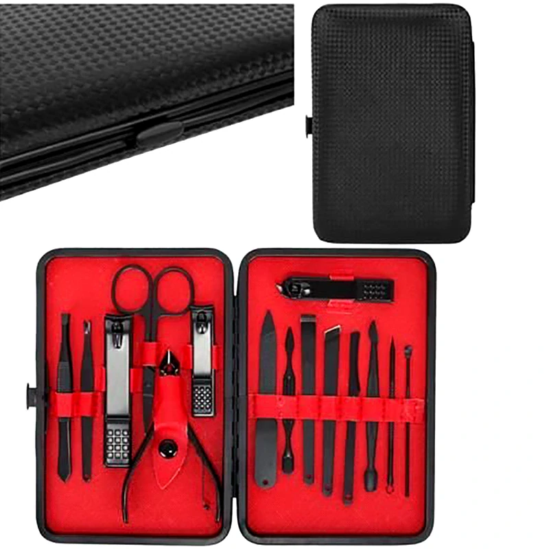 Luxusná manikúrová sada 16 ks v čiernom puzdre